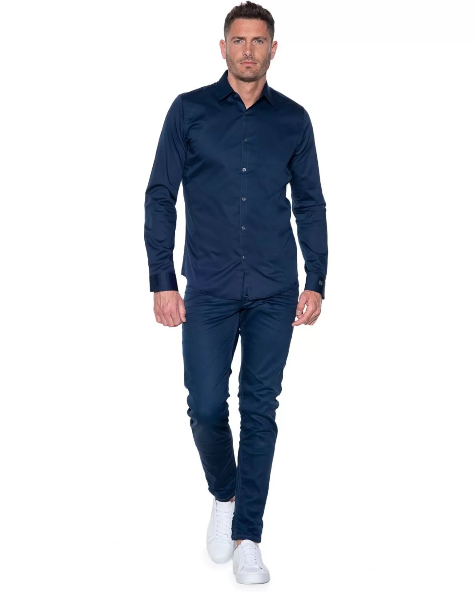 Cobra Casual Overhemd Lm>Cast Iron Hot