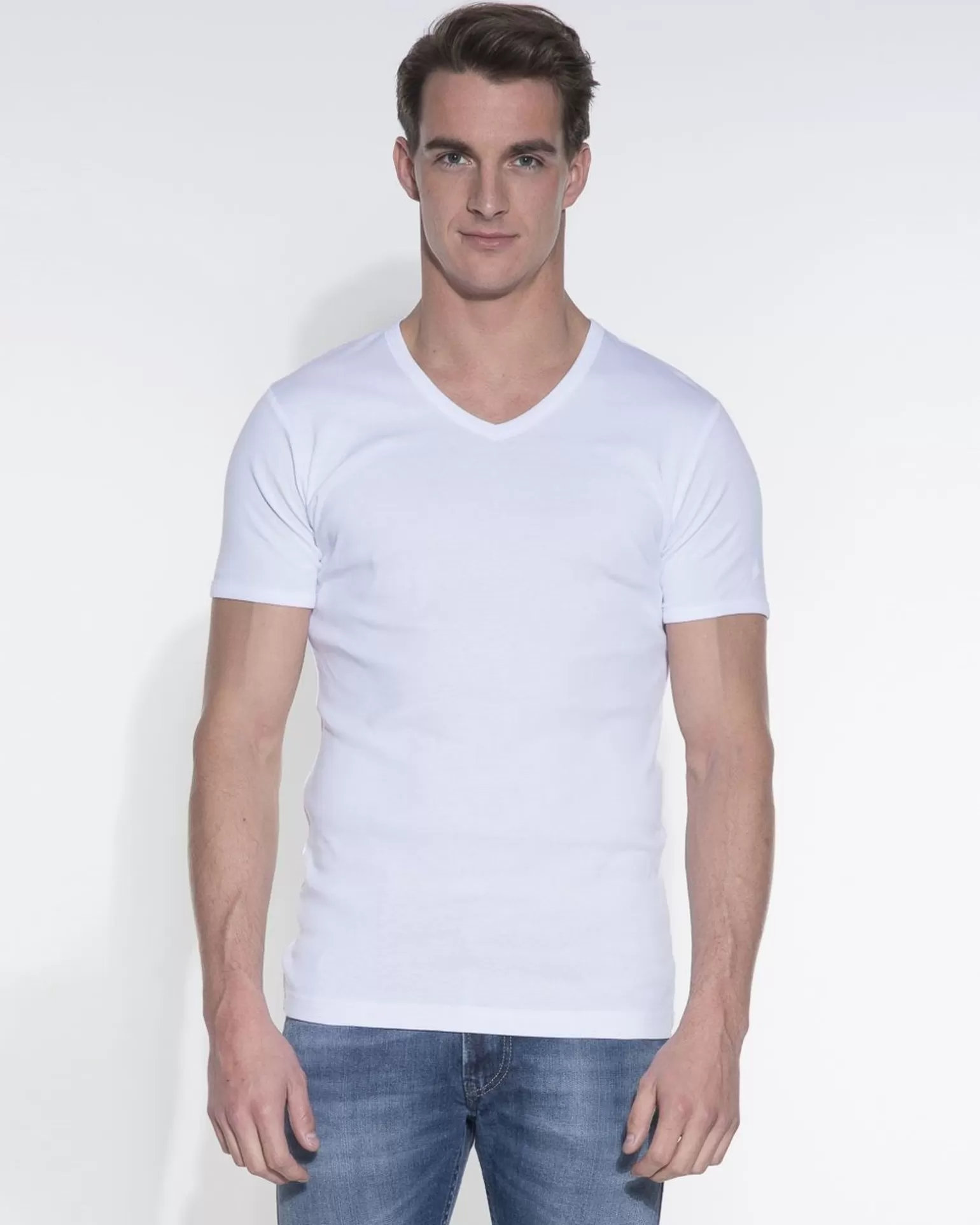 Slim Fit T-Shirt V-Hals>Garage Discount