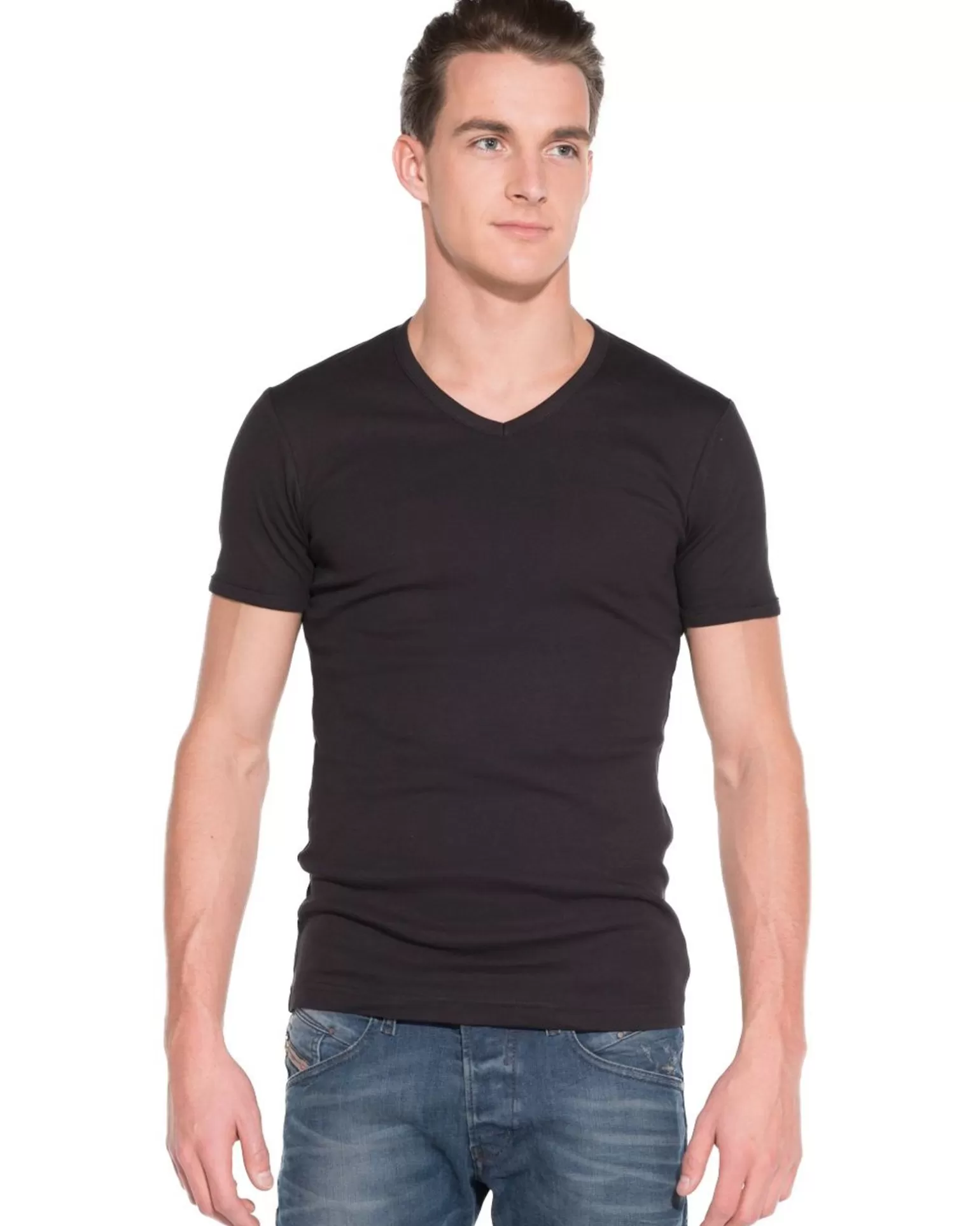 Slim Fit T-Shirt V-Hals>Garage Fashion