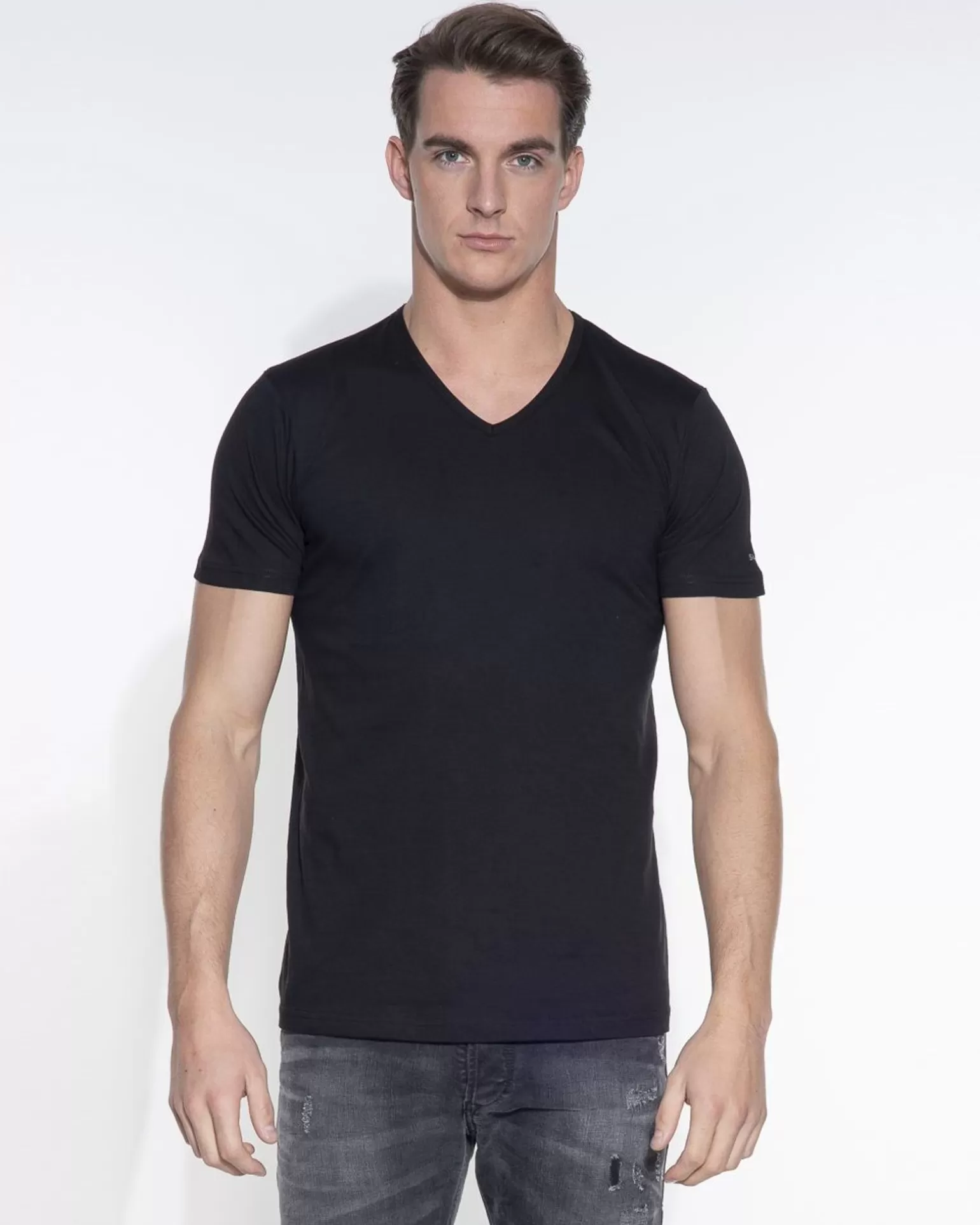 Regular Fit T-Shirt V-Hals 2-Pack>Slater Sale