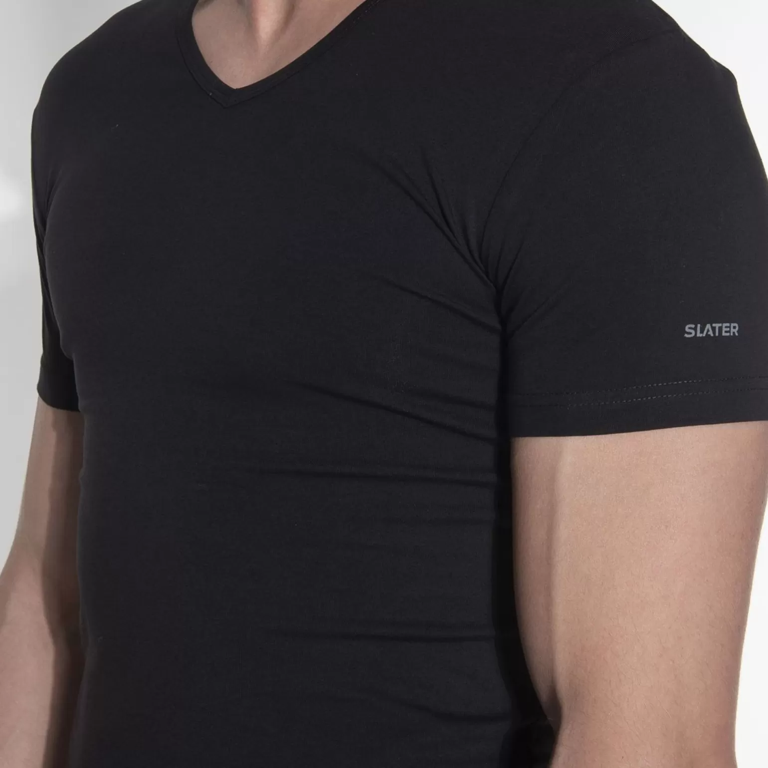Stretch T-Shirt V-Hals 2-Pack>Slater Best